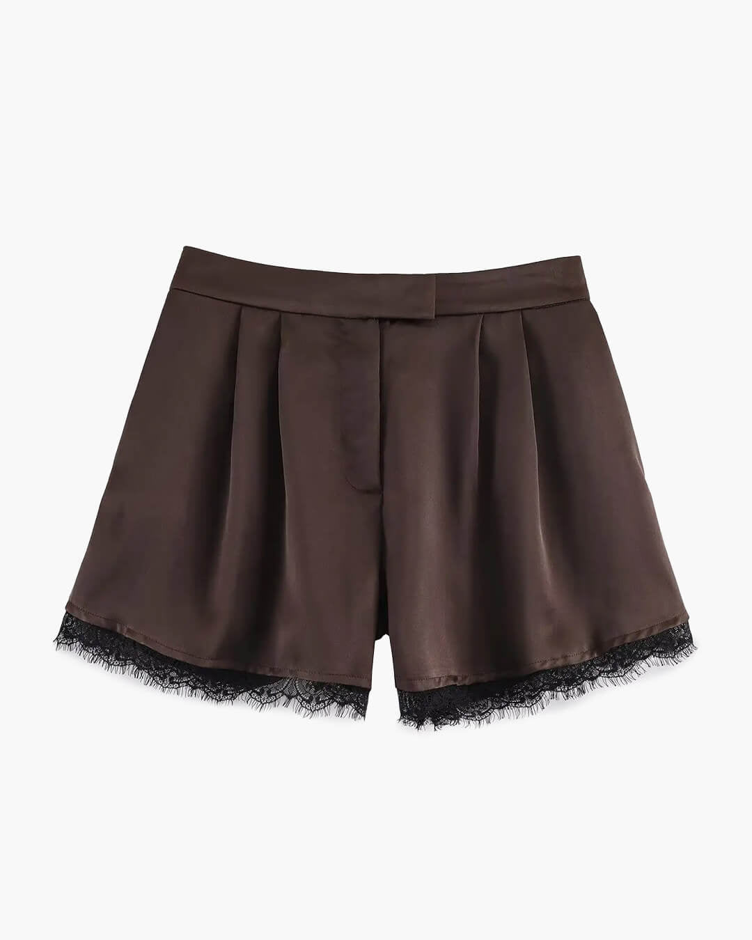 Xylia | Dames Minishort - Luxe Satijn met Kanten Rand 0