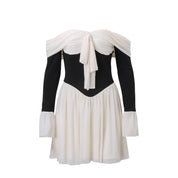 Zara Eve's | Feestelijke Kleding Dames Mini Jurk - Off-Shoulder met Oversized Strik 6
