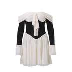 Zara Eve's | Feestelijke Kleding Dames Mini Jurk - Off-Shoulder met Oversized Strik 6
