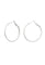 Silver hoop earrings with hinge closure front view