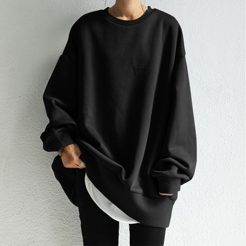 Oversized sweatshirt black front view