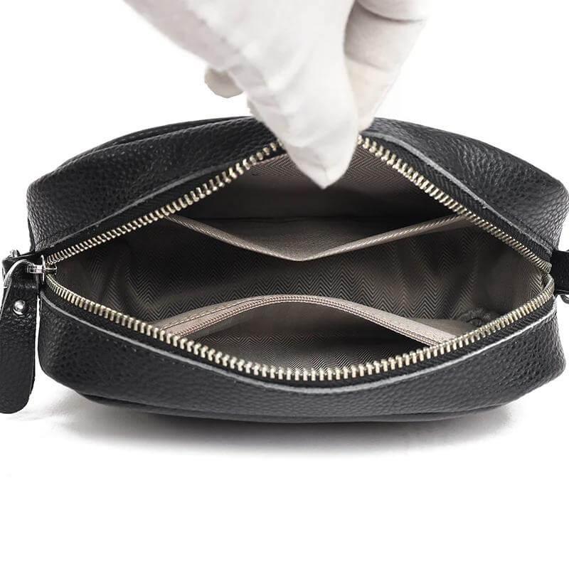 Mavie crossbody tas van soepel leder met strak silhouet