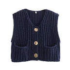 Madelin | Vest met Chunky Knit Textuur