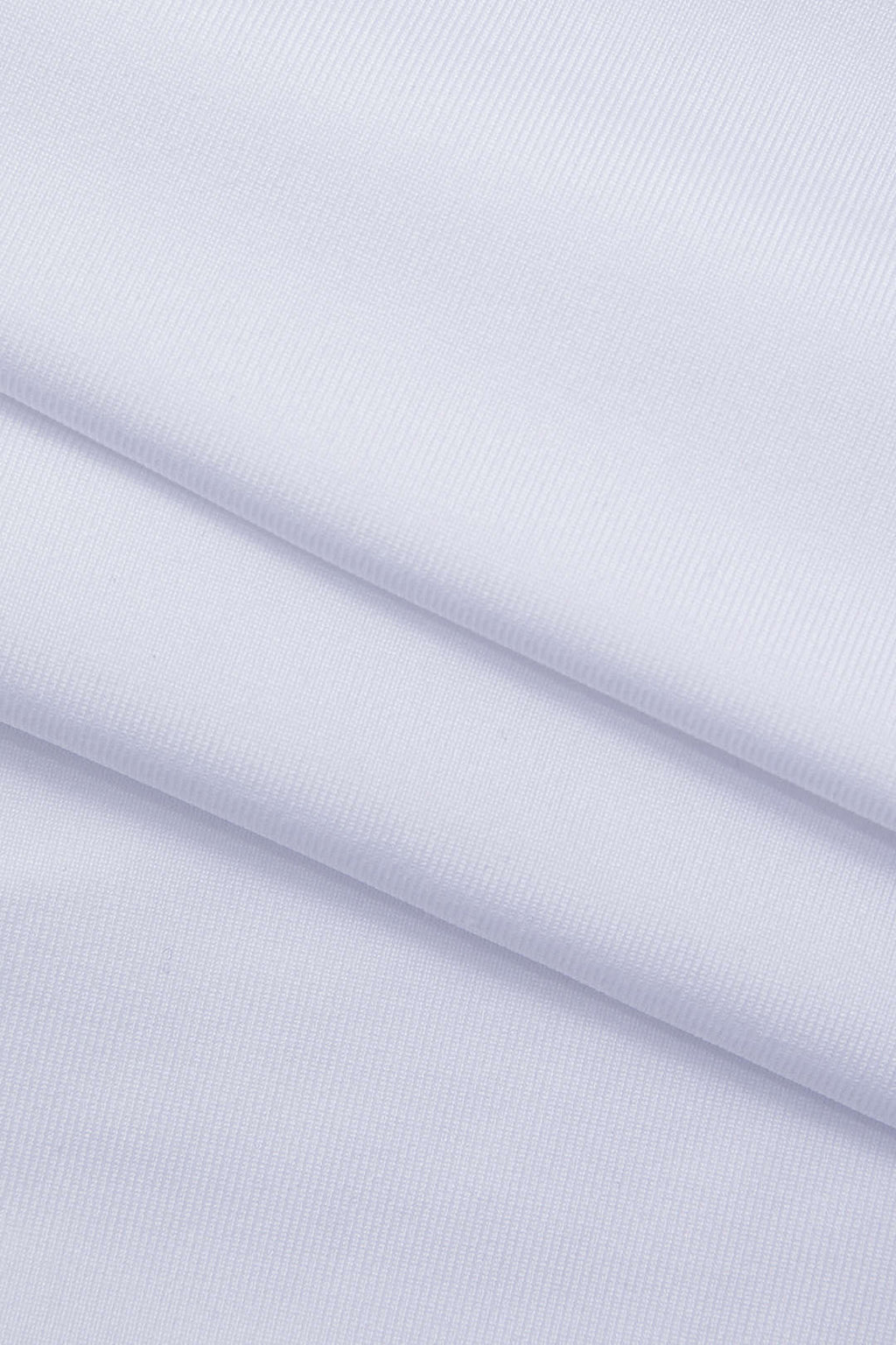 White long-sleeve crop top fabric close-up
