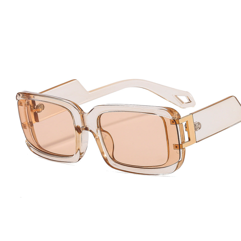 Cora Vierkante zonnebril met luxe details voor dames