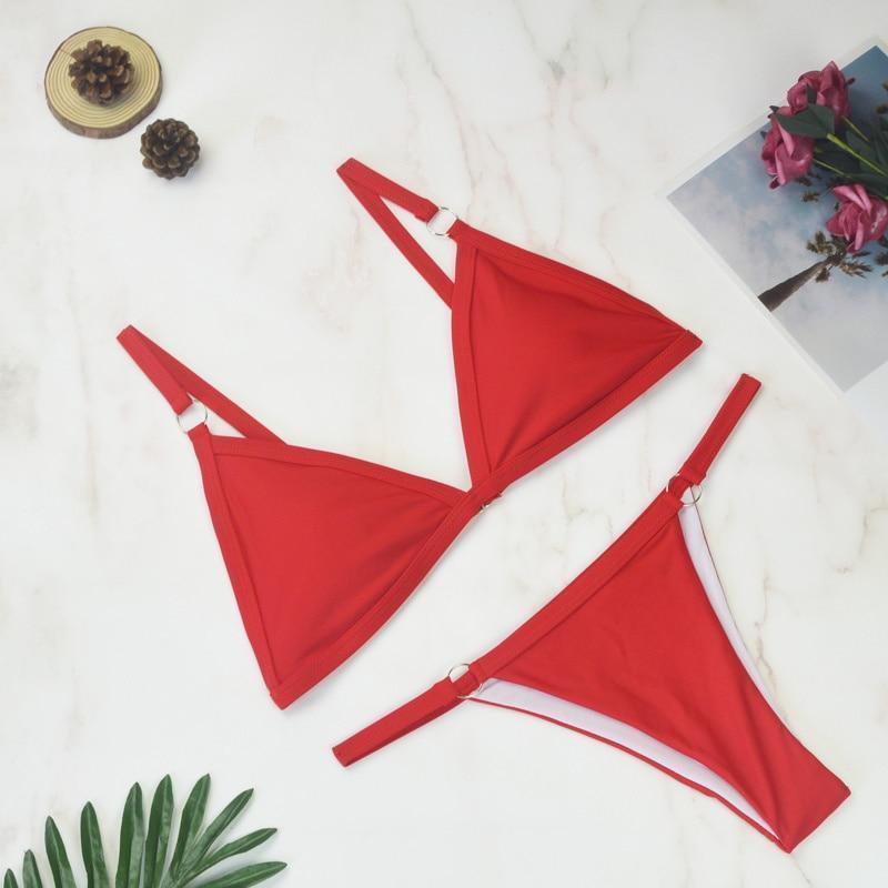 Sora bikini set met verstelbare bandjes en gekruiste rug voor dames