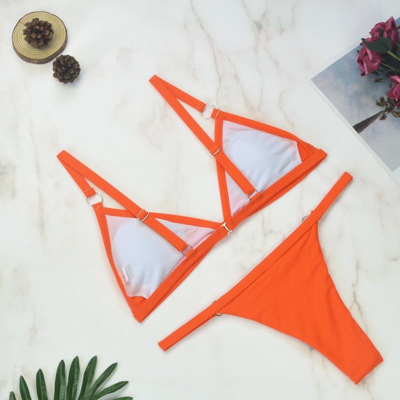 Sora bikini set met verstelbare bandjes en gekruiste rug voor dames