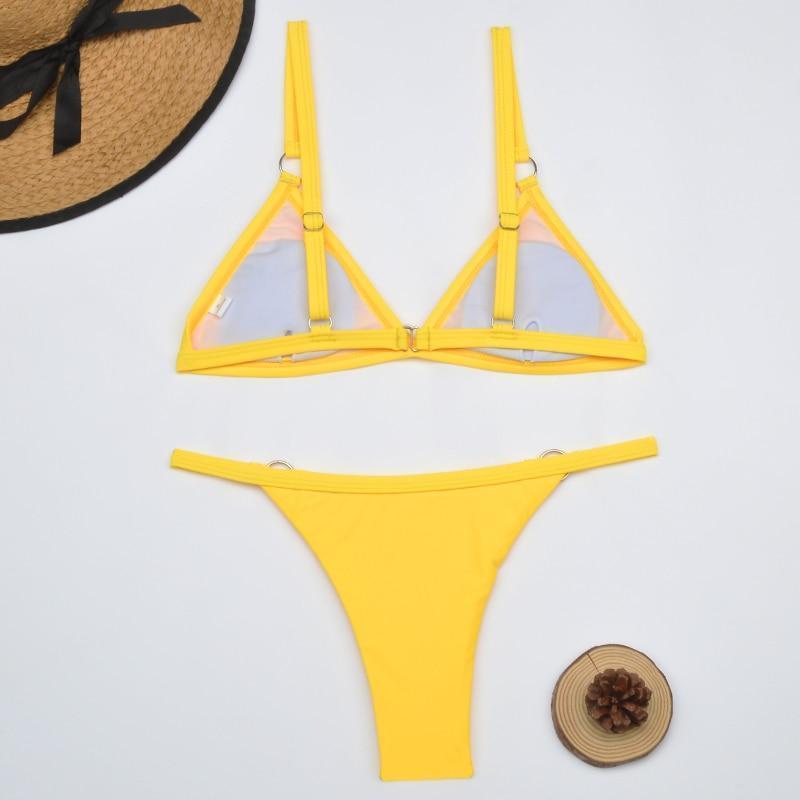 Sora bikini set met verstelbare bandjes en gekruiste rug voor dames