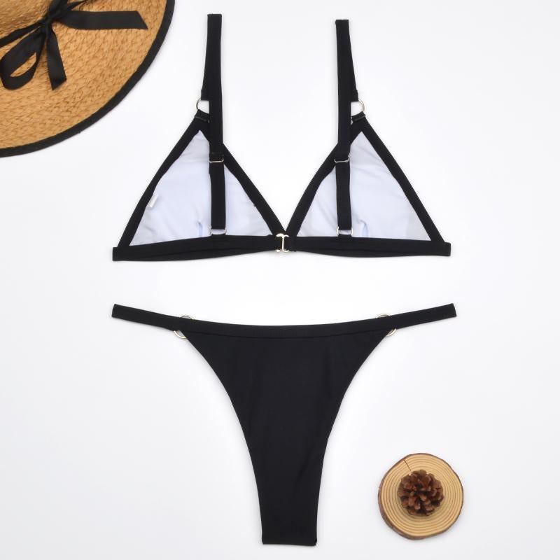 Sora bikini set met verstelbare bandjes en gekruiste rug voor dames