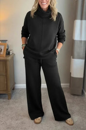 Black loungewear set front view