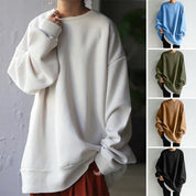 Oversized sweatshirt white front view