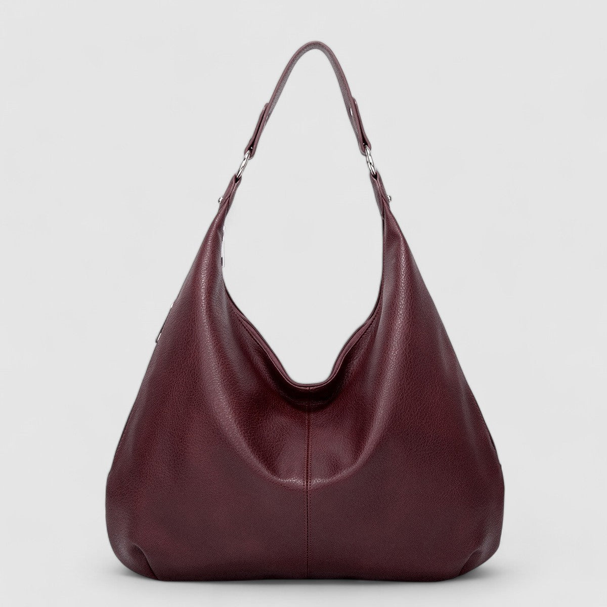 Schoudertas rood leer front view