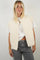 Vest van zachte witte wol front view