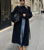 Jacquelynn | Klassieke Lange Trenchcoat Design en Ceintuur