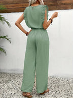 Dames Co-ord Set Kanten details Relaxed fit