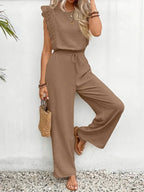 Dames Co-ord Set Kanten details Relaxed fit