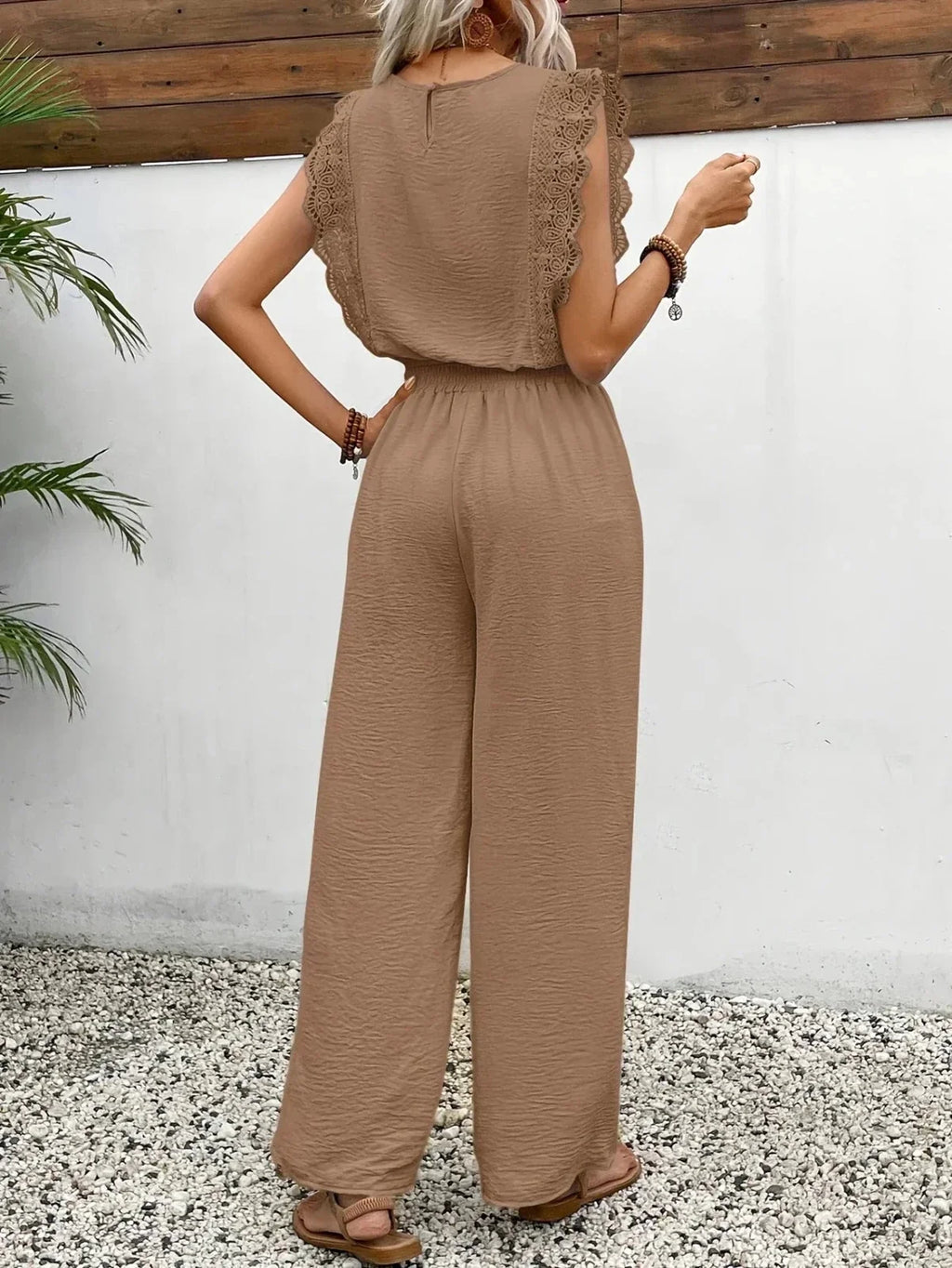 Dames Co-ord Set Kanten details Relaxed fit