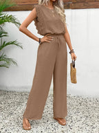 Dames Co-ord Set Kanten details Relaxed fit