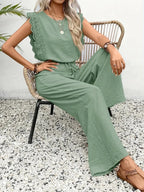 Dames Co-ord Set Kanten details Relaxed fit