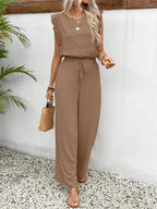 Dames Co-ord Set Kanten details Relaxed fit