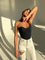 Black corset top with sweetheart neckline front view