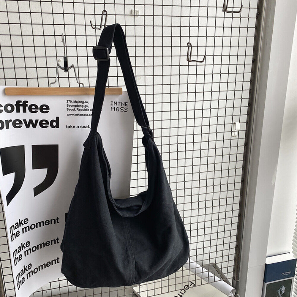 Selene Oversized canvas schoudertas met ruime pasvorm