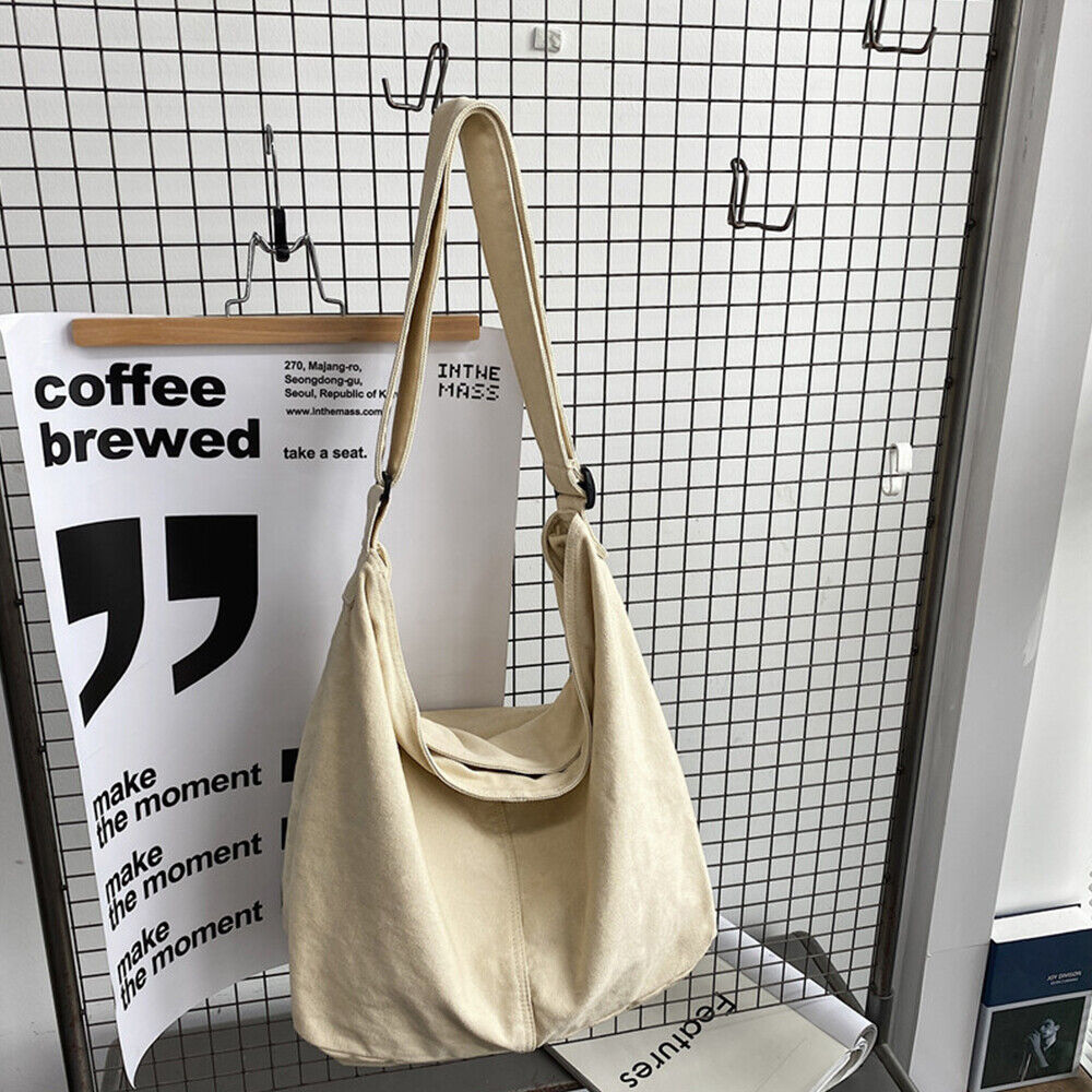 Selene Oversized canvas schoudertas met ruime pasvorm