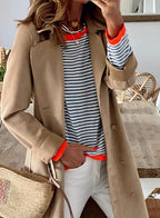 June Cardigan gestreept met knopen en lange mouwen voor dames