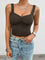 Tanktop bruin met twistdetail voorzijde