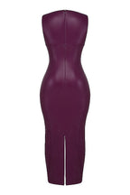 Allysa | Maxi Jurk Faux Leer Bodycon
