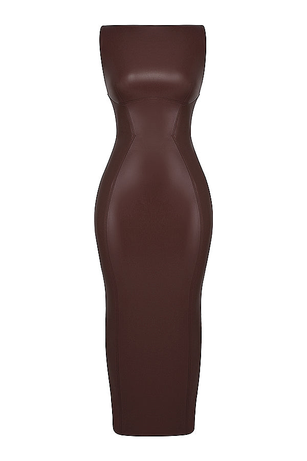 Allysa | Maxi Jurk Faux Leer Bodycon