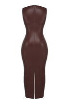 Allysa | Maxi Jurk Faux Leer Bodycon