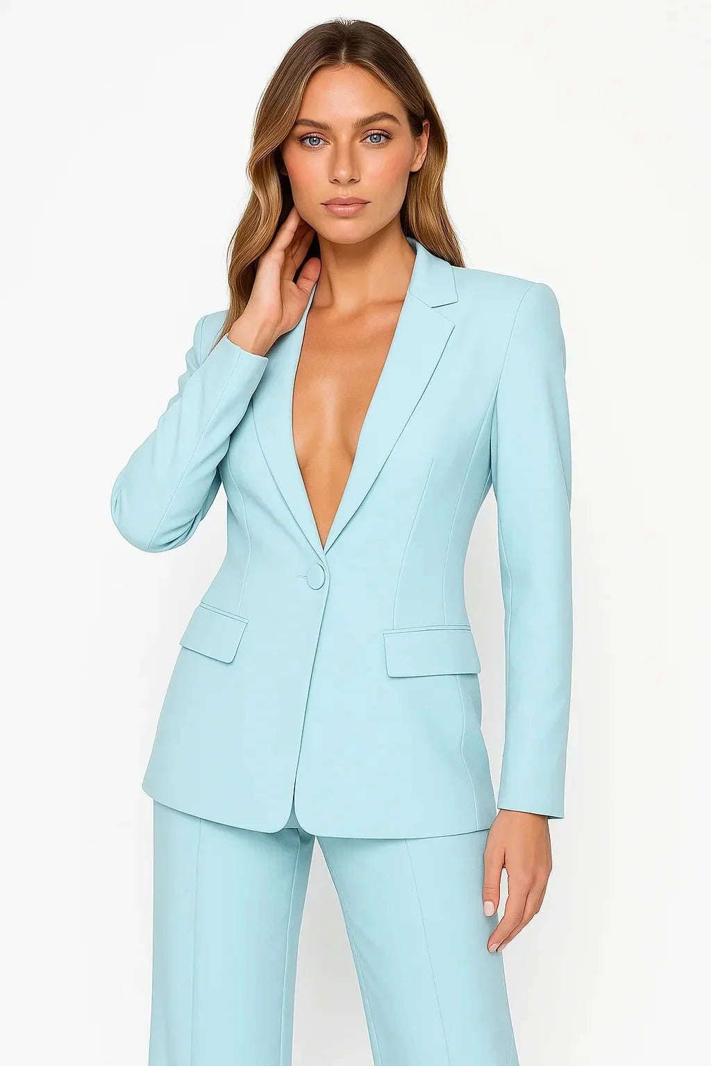 Dames Blazer en Broek Set Regular Fit – Vorana