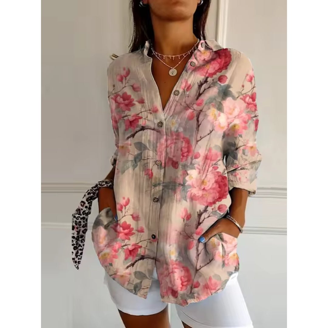 Dames Blouse Bloemenprint Casual – Vorana