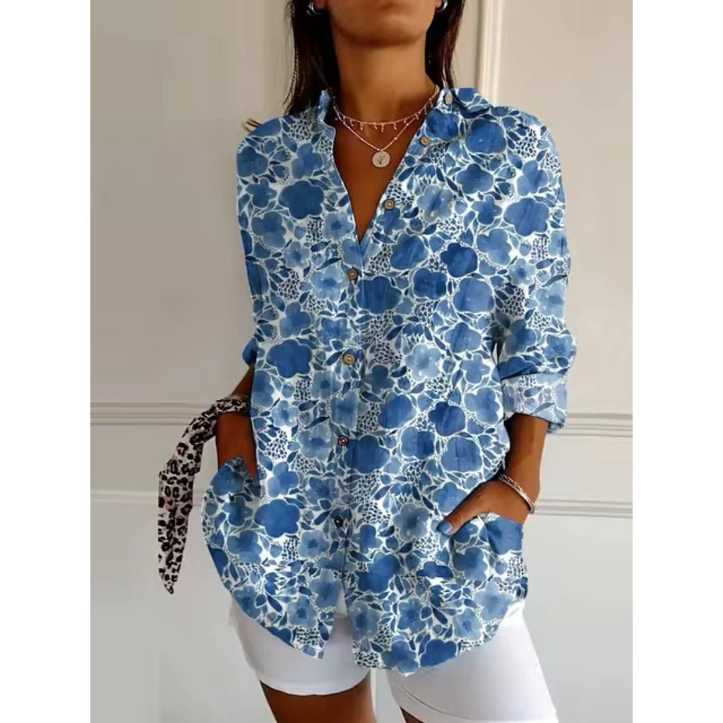 Dames Blouse Bloemenprint Casual – Vorana