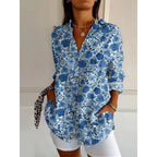 Dames Blouse Bloemenprint Casual – Vorana