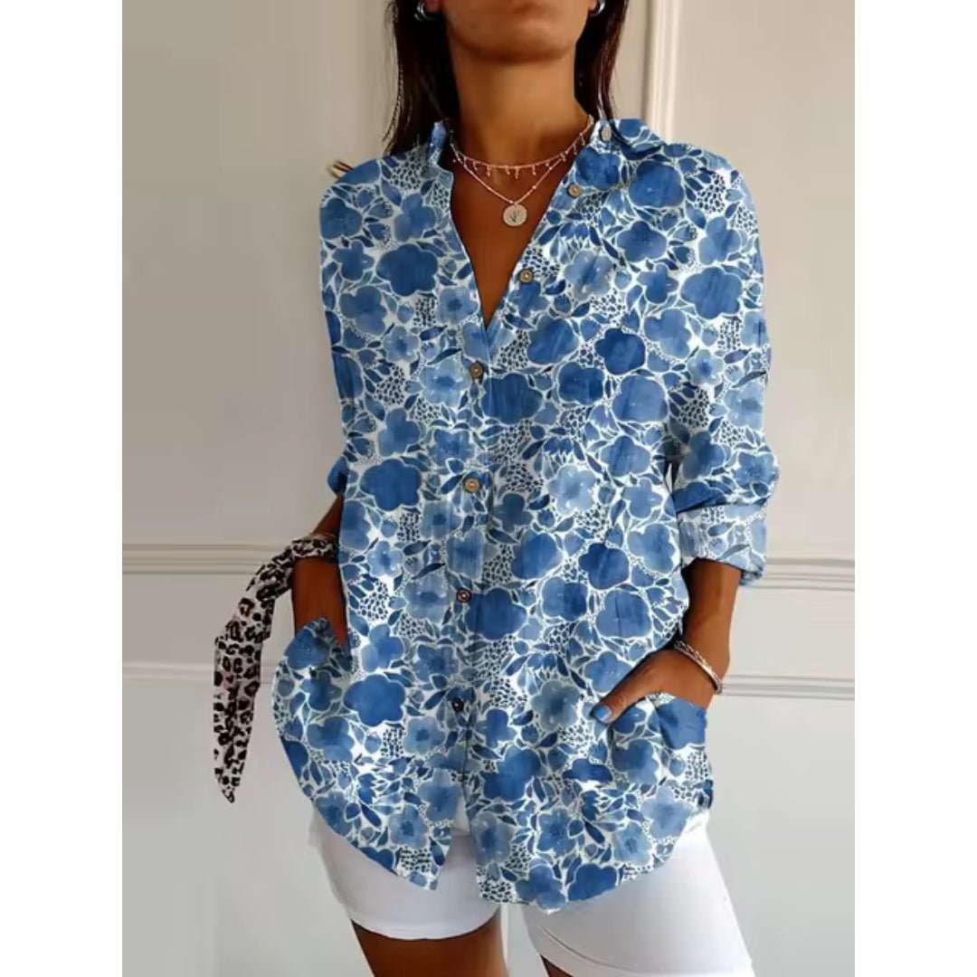 Dames Blouse Bloemenprint Casual – Vorana