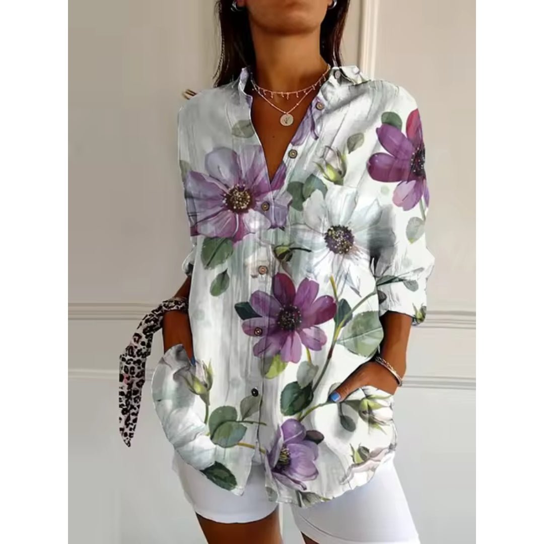 Dames Blouse Bloemenprint Casual – Vorana