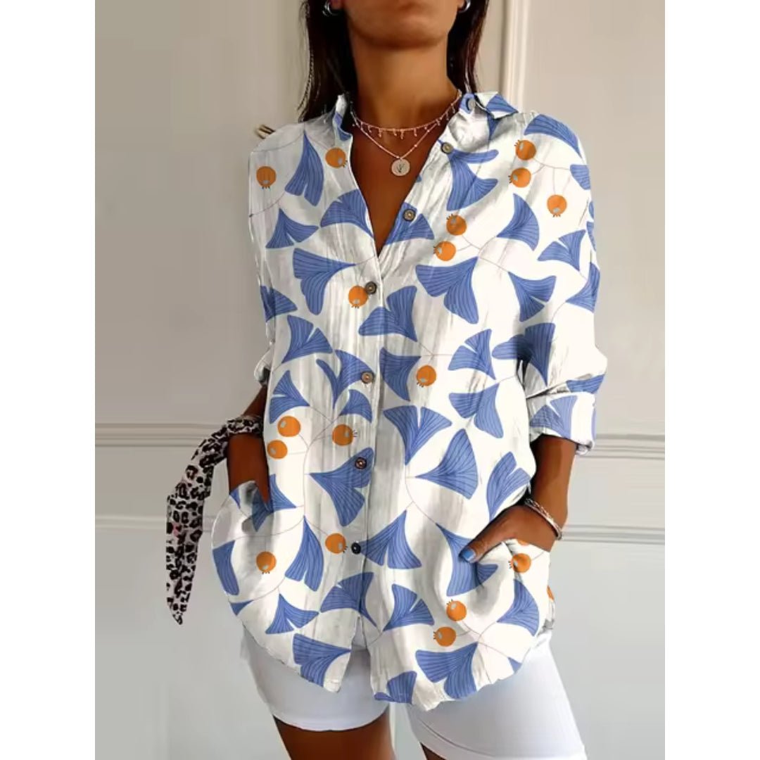 Dames Blouse Bloemenprint Casual – Vorana