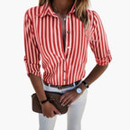 Dames Blouse Knopen sluiting Regular Fit – Vorana