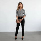 Dames Blouse Knopen sluiting Regular Fit – Vorana