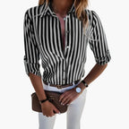 Dames Blouse Knopen sluiting Regular Fit – Vorana