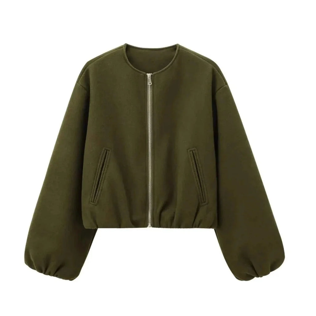 Dames Bomberjas Ritssluiting Casual – Vorana