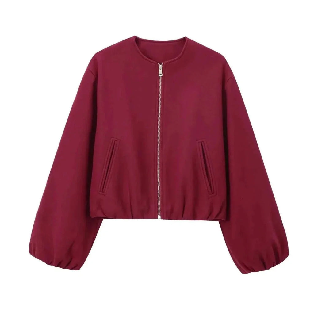 Dames Bomberjas Ritssluiting Casual – Vorana