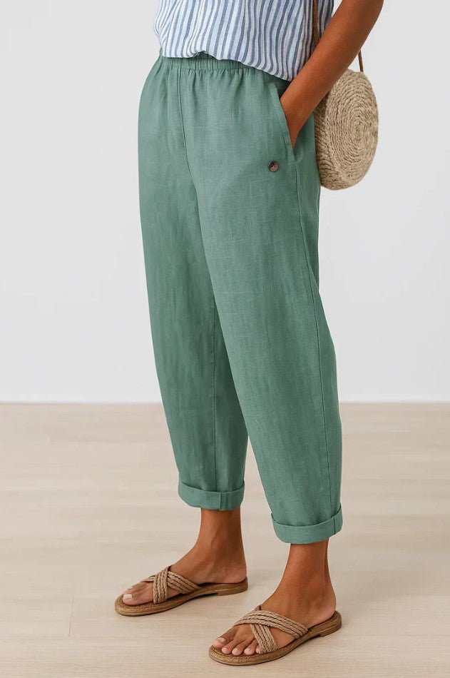 Dames Broek klassieke rechte pijp mid-rise taille – Vorana
