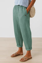Dames Broek klassieke rechte pijp mid-rise taille – Vorana