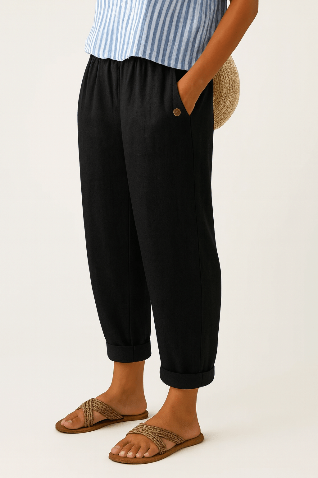 Dames Broek klassieke rechte pijp mid-rise taille – Vorana