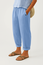 Dames Broek klassieke rechte pijp mid-rise taille – Vorana