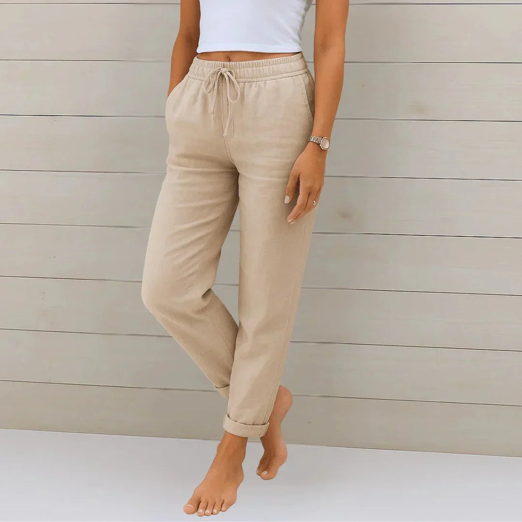 Dames Broek Wijde pijpen luchtige weving Zomer Relaxed Fit – Vorana