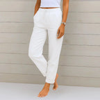 Dames Broek Wijde pijpen luchtige weving Zomer Relaxed Fit – Vorana